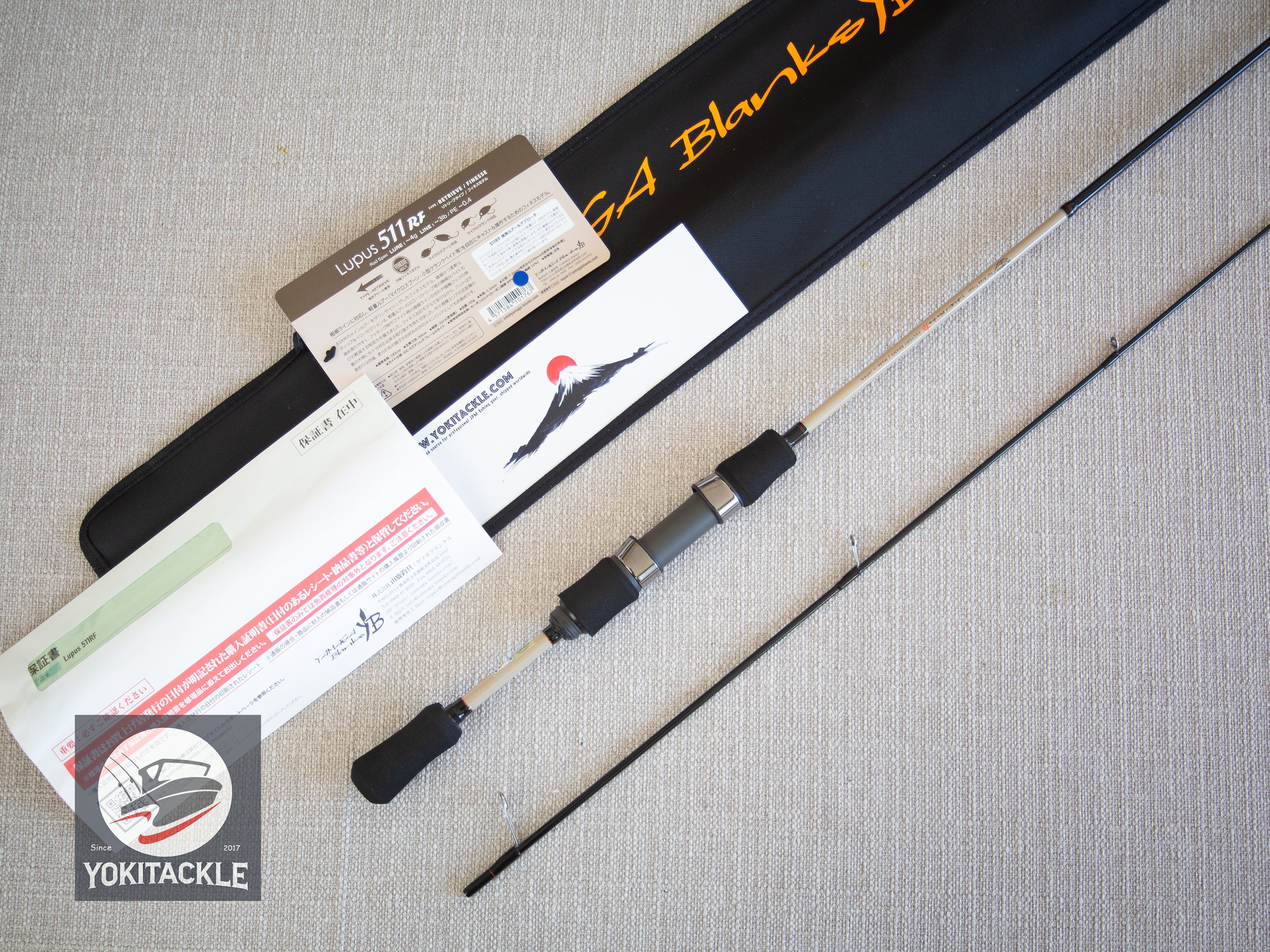 Brand New YAMAGA Blanks 24 Lupus Area 511RF Spinning Rod for Trout