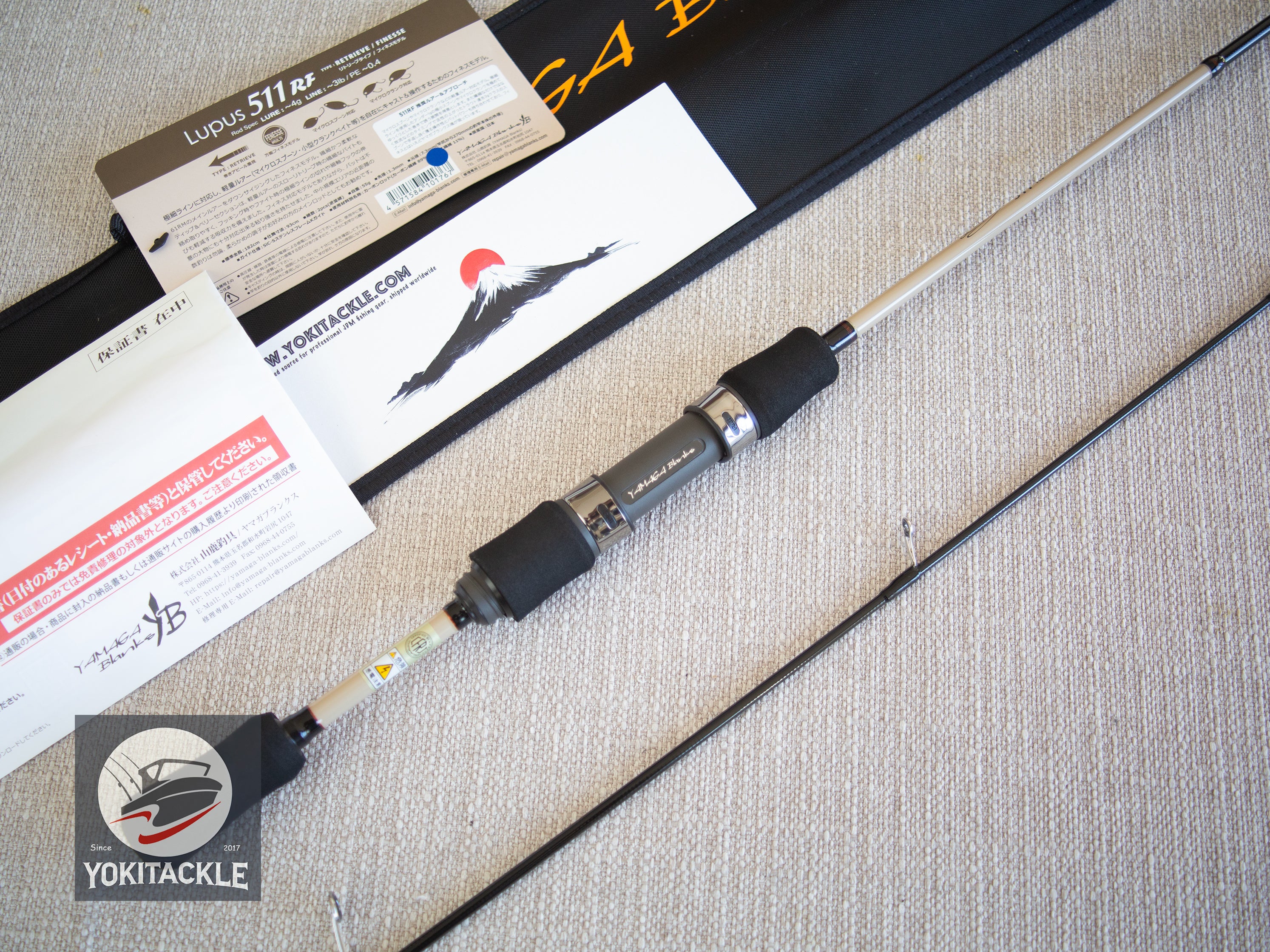 Brand New YAMAGA Blanks 24 Lupus Area 511RF Spinning Rod for Trout