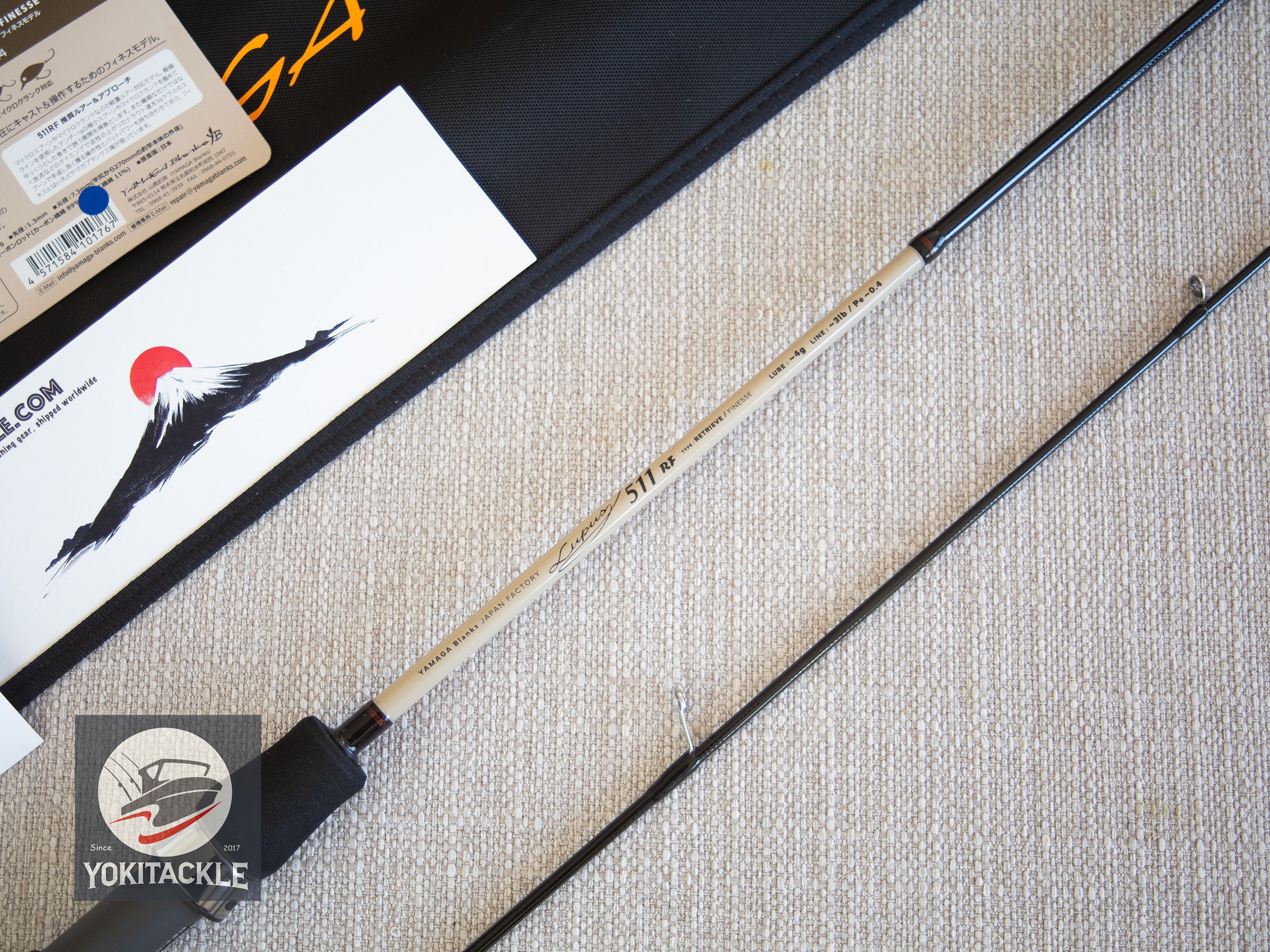 Brand New YAMAGA Blanks 24 Lupus Area 511RF Spinning Rod for Trout