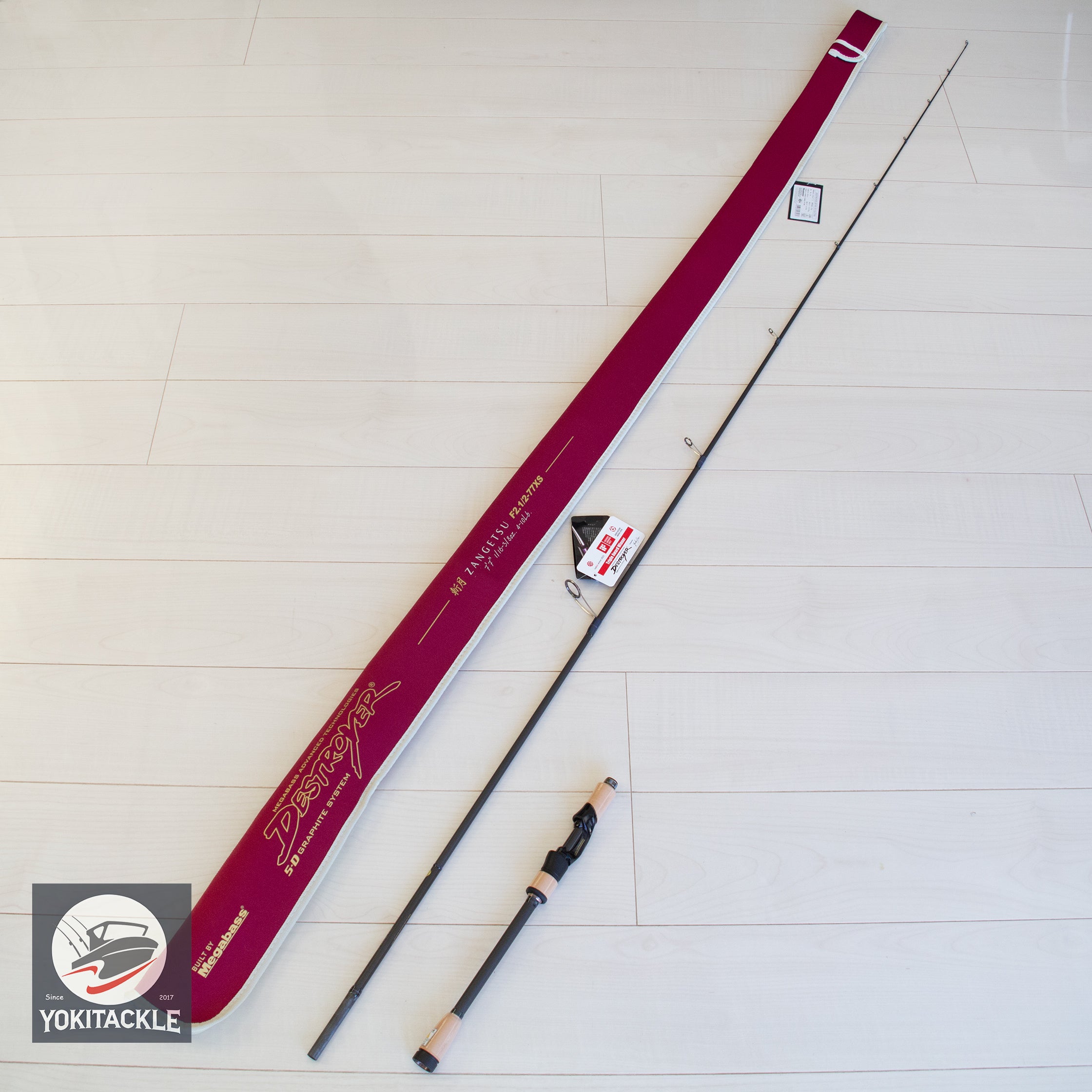 Brand New Megabass DESTROYER P5 ZANGETSU-F2.1/2-77XS Spinning Rod for Bass