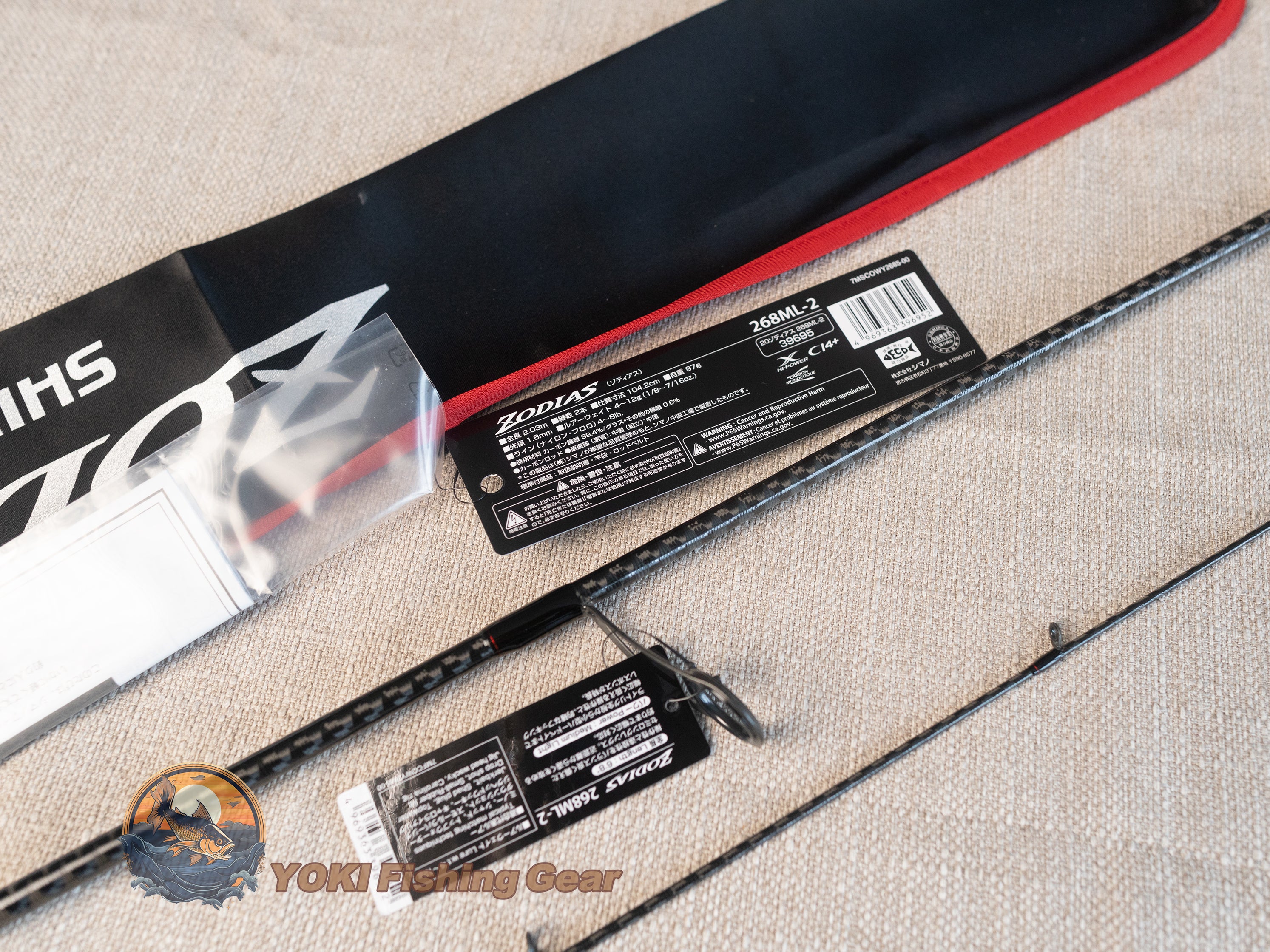 Brand New Shimano 20 Zodias 268ML-2 Spinning Rod for Bass