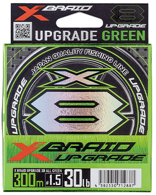 YGK X-BRAID UPGRADE X8 MONO GREEN PE Line 300M