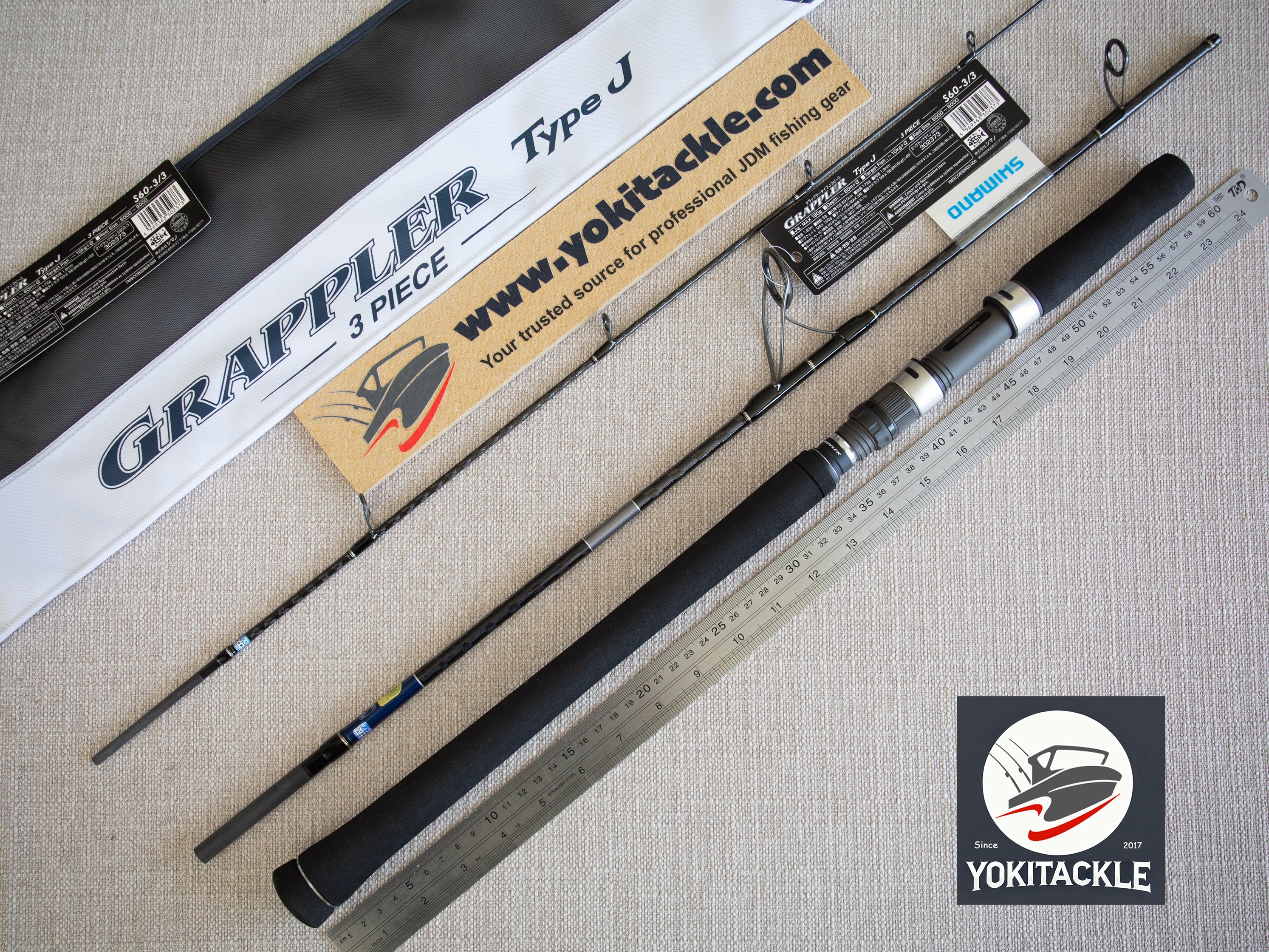 shimano 3 piece spinning rod Shimano 21 GRAPPLER Type J S60-3/3 Spinning 3 Piece rod – YOKI Tackle Fishing Gear Emporium