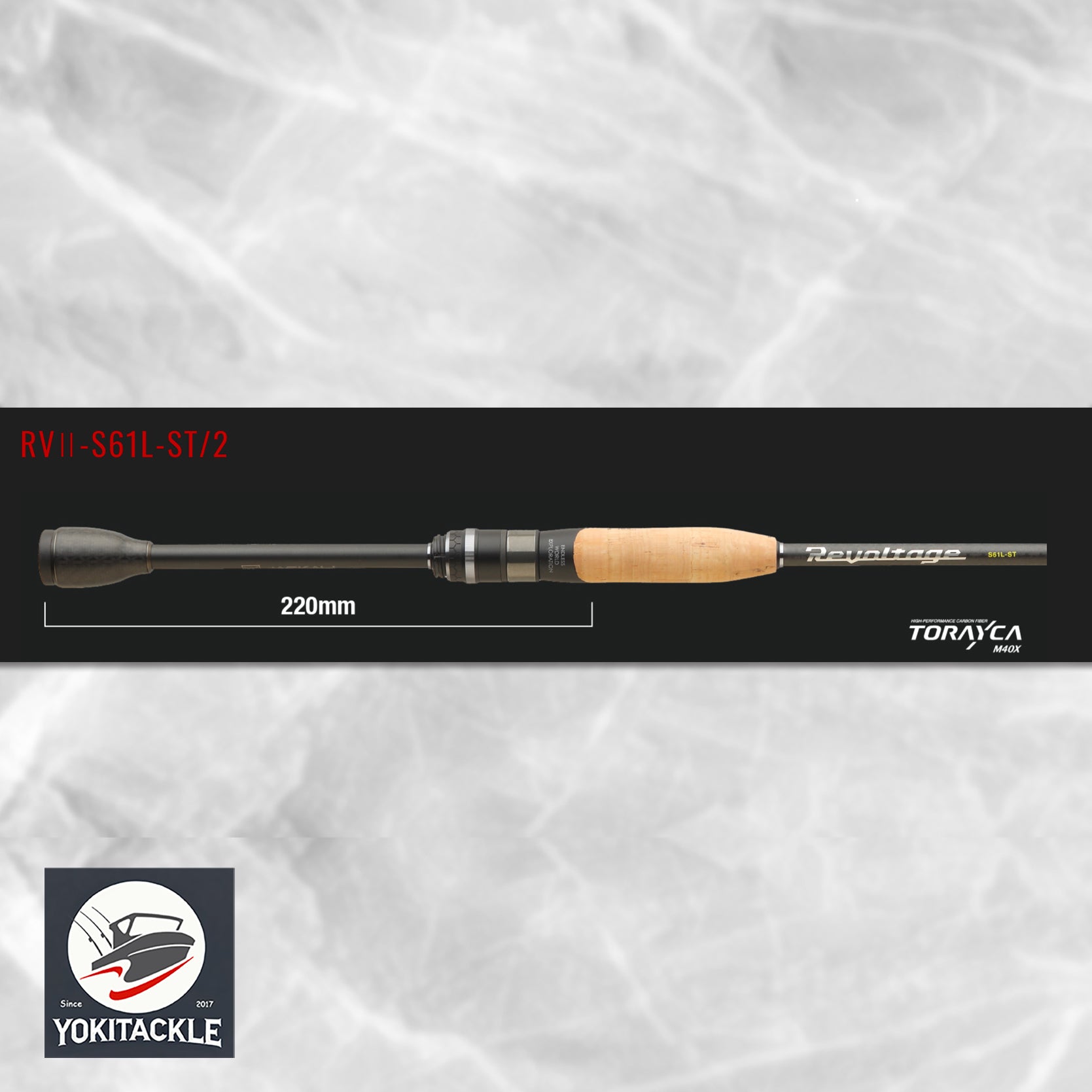 Jackall Revoltage RVII-S61L-ST-2 2pc Spinning Rod Light Solid Tip Bass