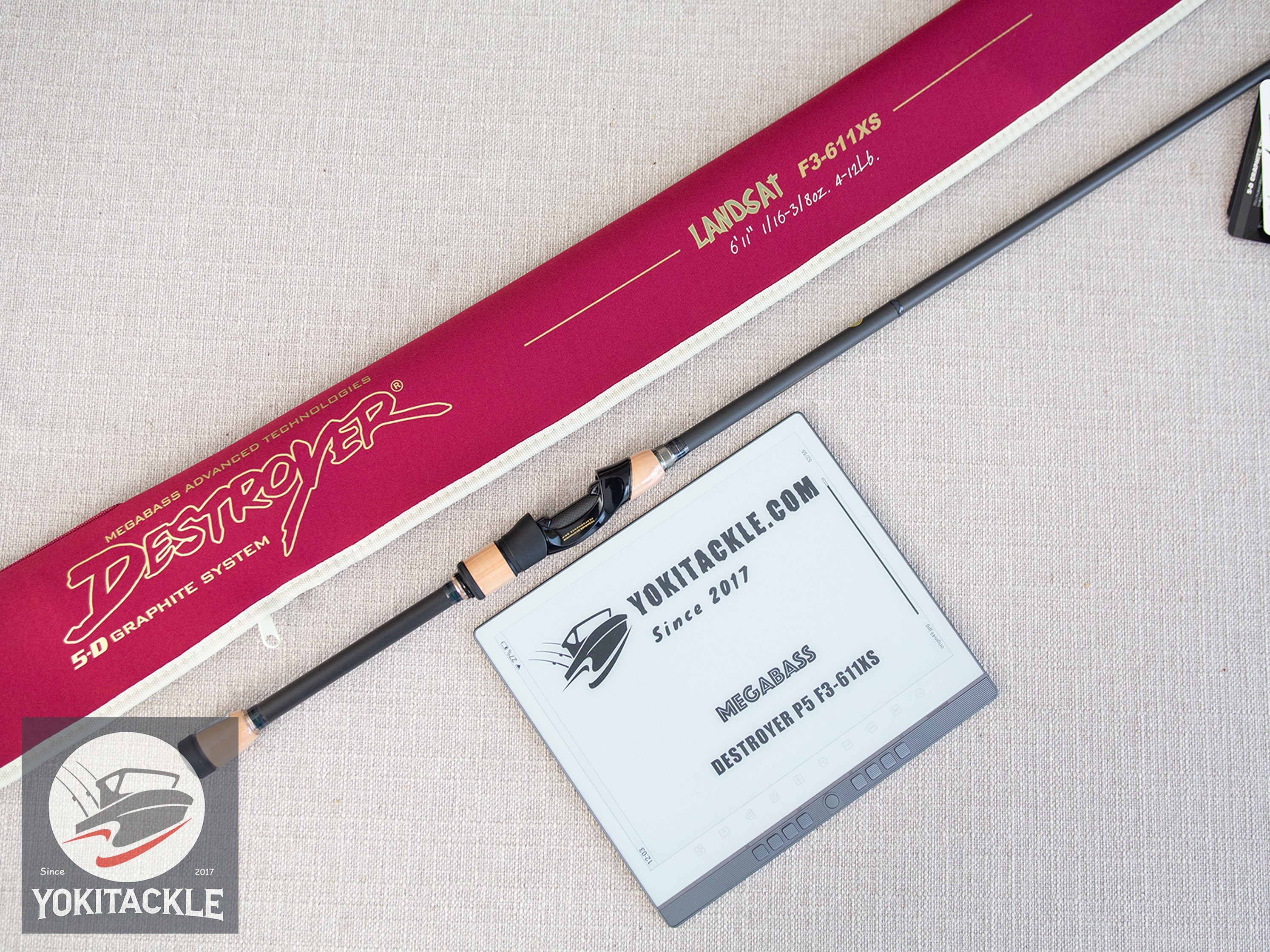 Megabass DESTROYER P5 F3-611XS LANDSAT Spinning Rod for Bass