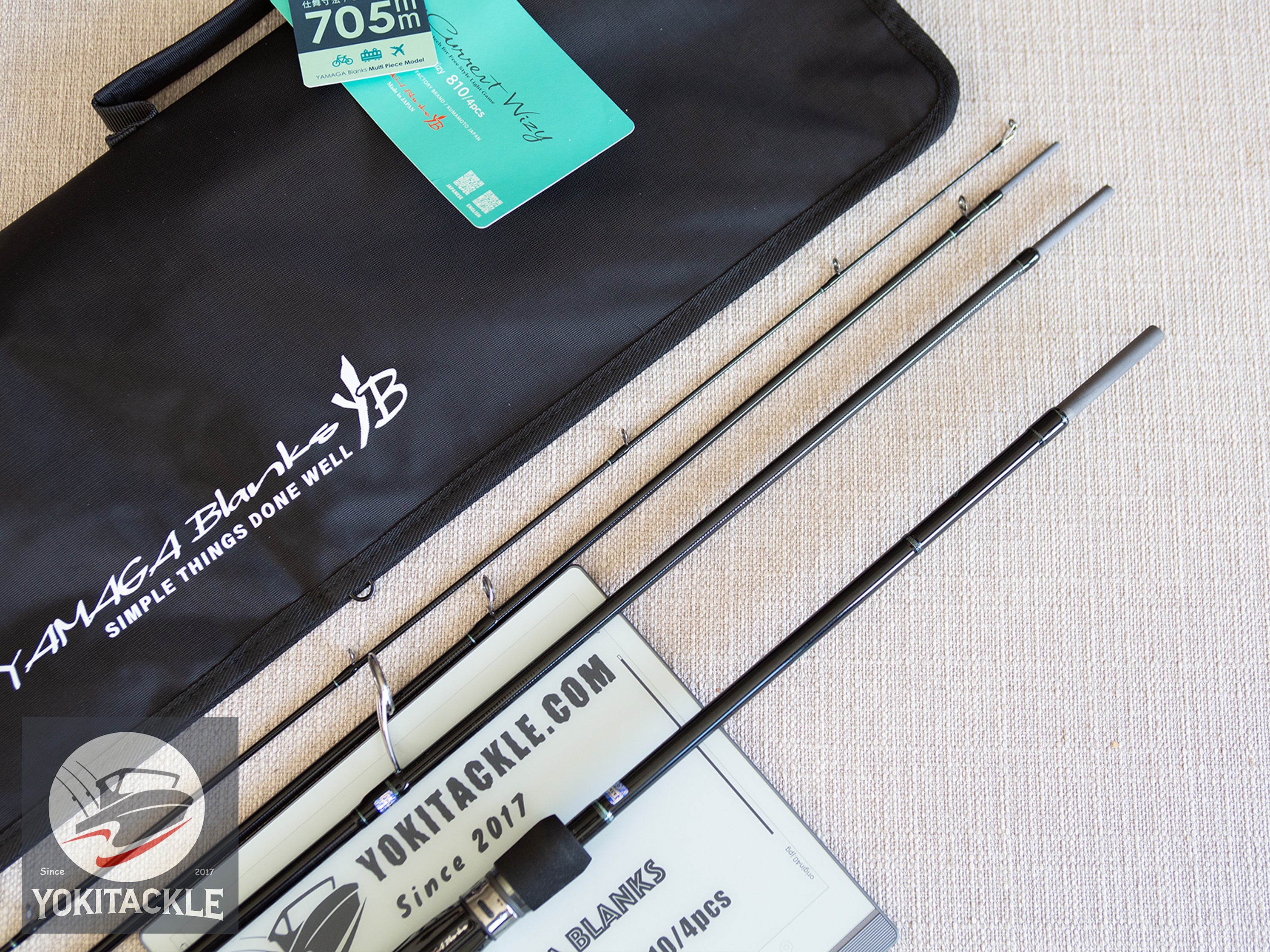 YAMAGA Blanks BlueCurrent Wizy 810/4pcs Light Game Spinning Rod Travel JDM
