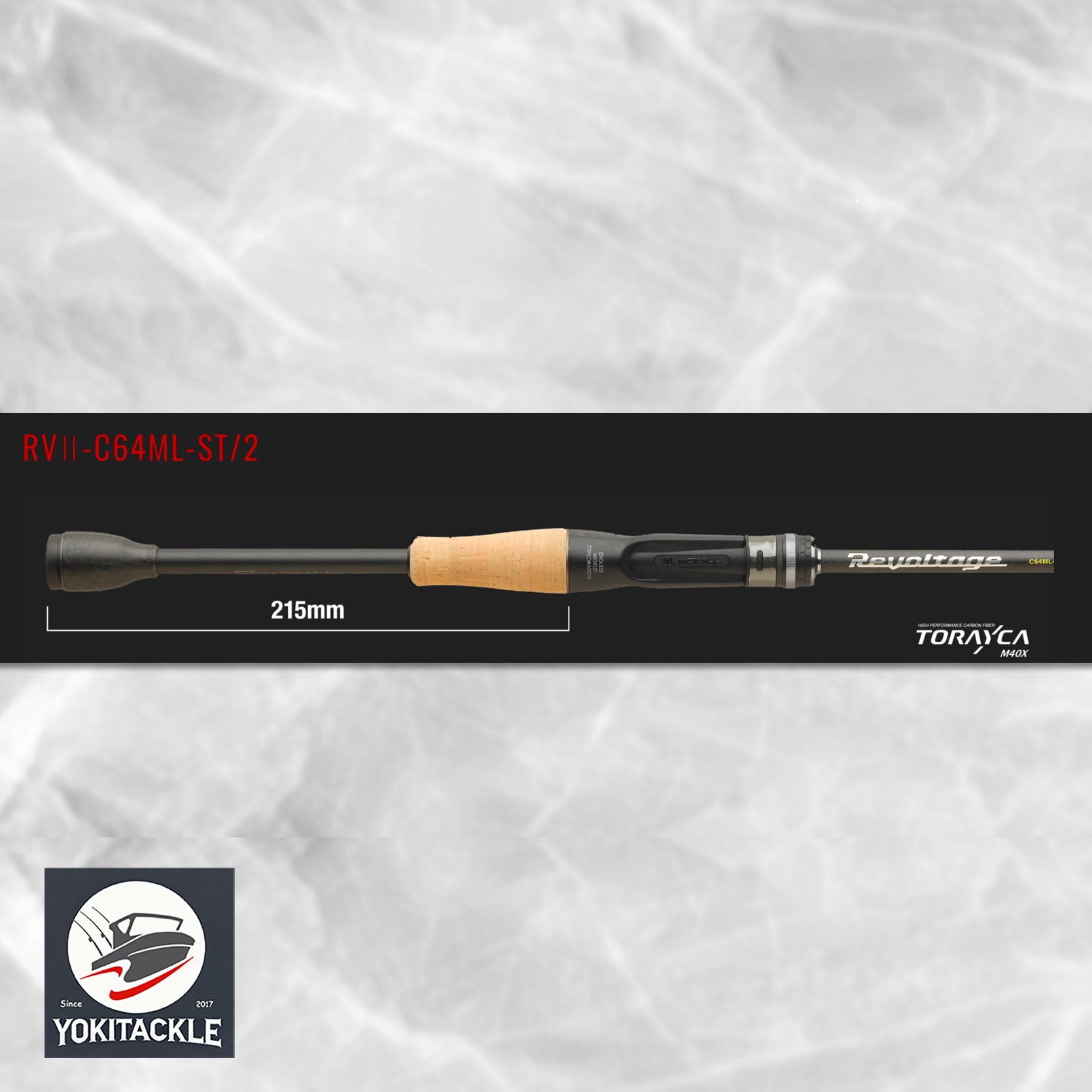 Jackall Revoltage RVII-C64ML-ST-2 2pc Baitcasting Rod Solid Tip Bass