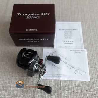 Brand New  Shimano 24 Scorpion MD 201HG Left Baitcasting Reel