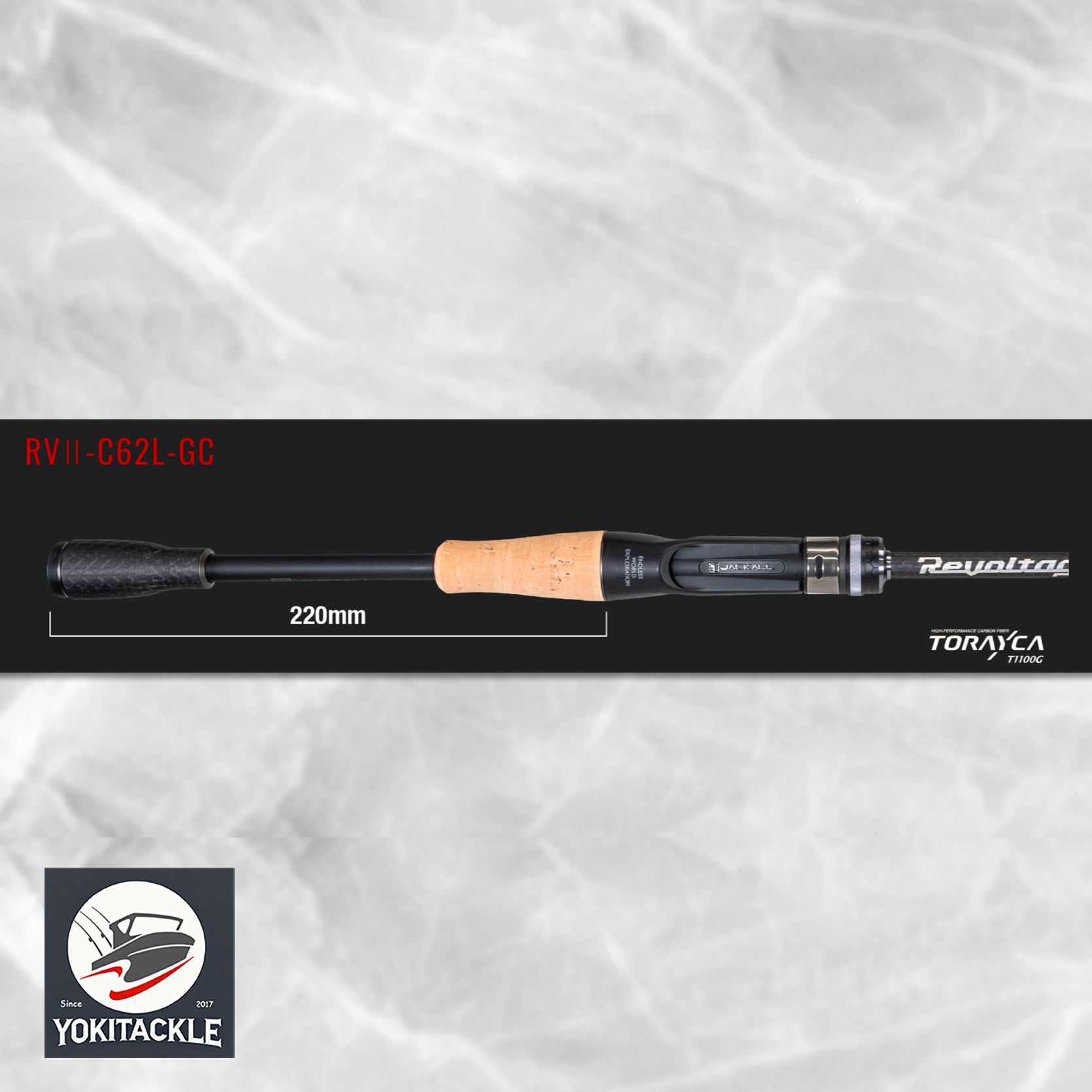 Jackall Revoltage RVII-C62L-GC Baitcasting Rod Glass Composite Bass Crankbait