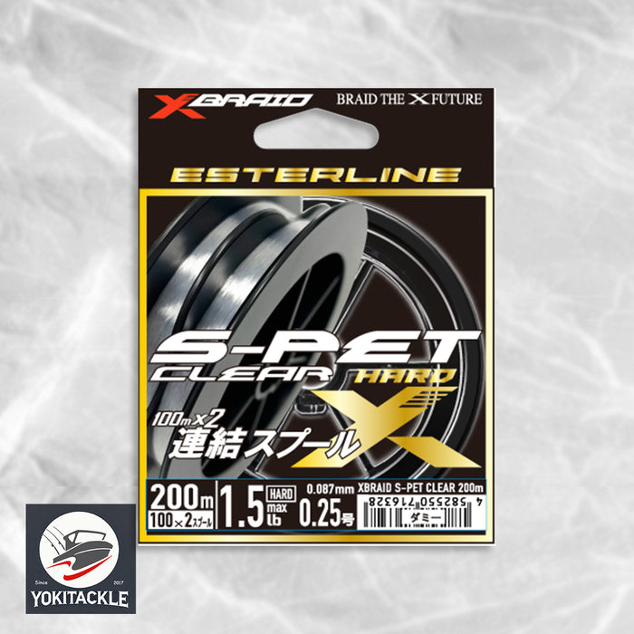 YGK XBRAID S-PET CLEAR 200M Ester Fishing Line High Sensitivity for Light Game Ajing Trout